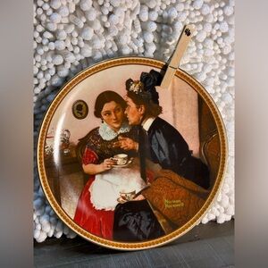 Norman Rockwell Decorative Plate Gossiping In The Alcove